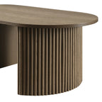 Maru Oval Coffee Table, Silver Oak