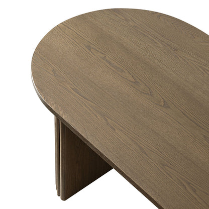 Maru Oval Coffee Table, Silver Oak