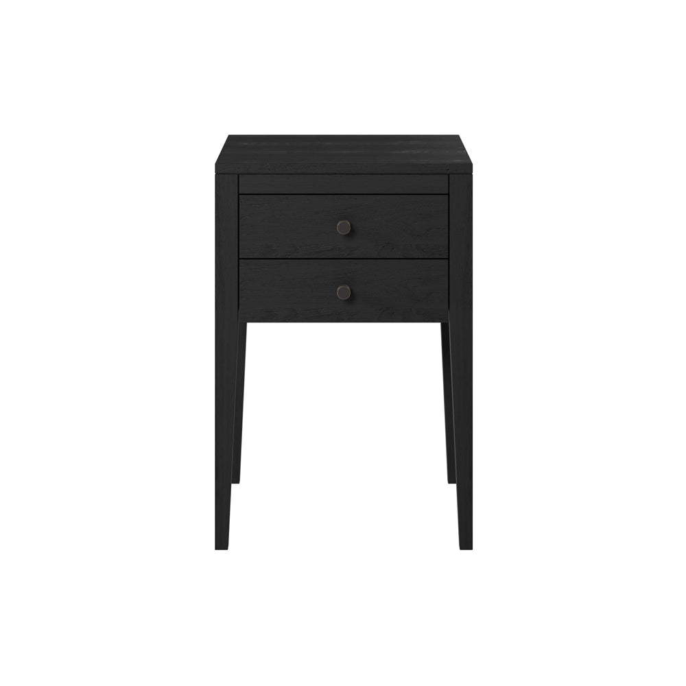 Radford 2 Drawer Bedside Table - Black