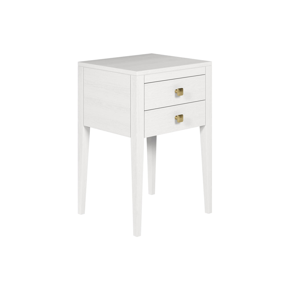 Radford 2 Drawer Bedside Table - White