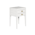 Radford 2 Drawer Bedside Table - White