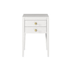 Radford 2 Drawer Bedside Table - White
