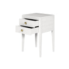 Radford 2 Drawer Bedside Table - White
