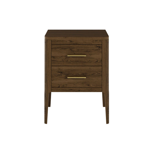 Abberley 2 Drawer Bedside Table - Brown