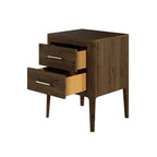Abberley 2 Drawer Bedside Table - Brown