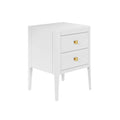 Abberley 2 Drawer Bedside Table - White