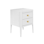 Abberley 2 Drawer Bedside Table - White