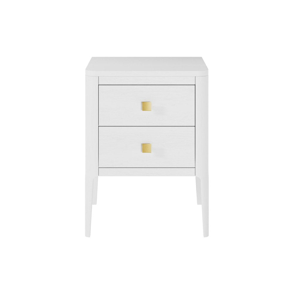 Abberley 2 Drawer Bedside Table - White