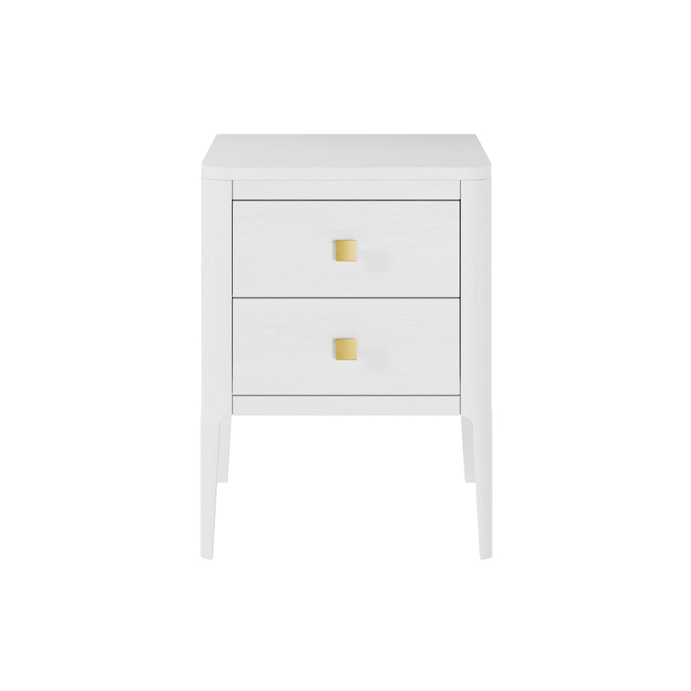 Abberley 2 Drawer Bedside Table - White