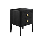 Abberley 2 Drawer Bedside Table - Black