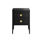 Abberley 2 Drawer Bedside Table - Black