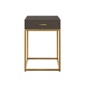 Hampton Bedside Table - Brown Shagreen