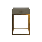 Hampton Bedside - Grey Shagreen