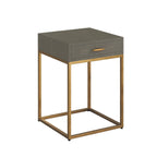 Hampton Bedside - Grey Shagreen