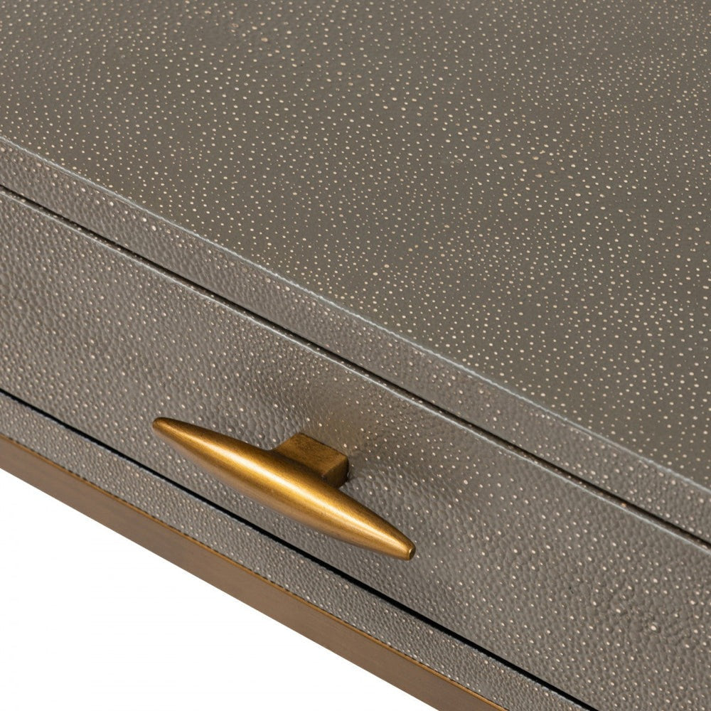 Hampton Bedside - Grey Shagreen