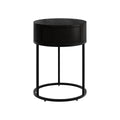 Hampton Round Bedside Table - Black