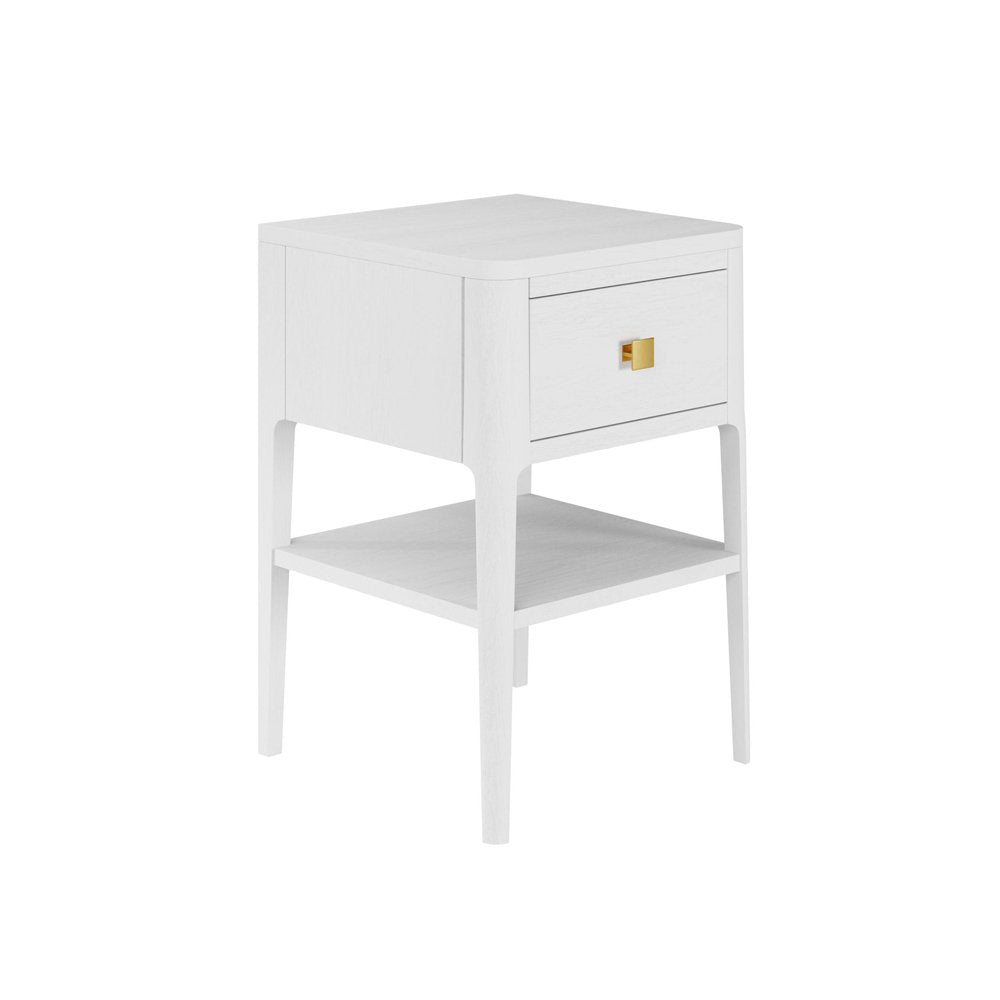 Abberley 1 Drawer Bedside Table - White