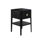Abberley 1 Drawer Bedside Table - Black