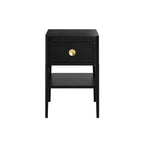 Abberley 1 Drawer Bedside Table - Black
