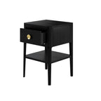 Abberley 1 Drawer Bedside Table - Black