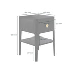 Abberley 1 Drawer Bedside Table - Black