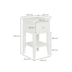 Chilworth Bedside Table - Grey