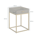 Hampton Bedside Table - Grey