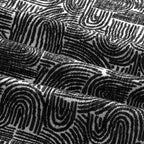 Halston Dining Chair | Bauhaus Wave Monochrome Fabric & Walnut