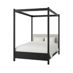 Blair Luxury Wooden Four Poster Bed -  Black