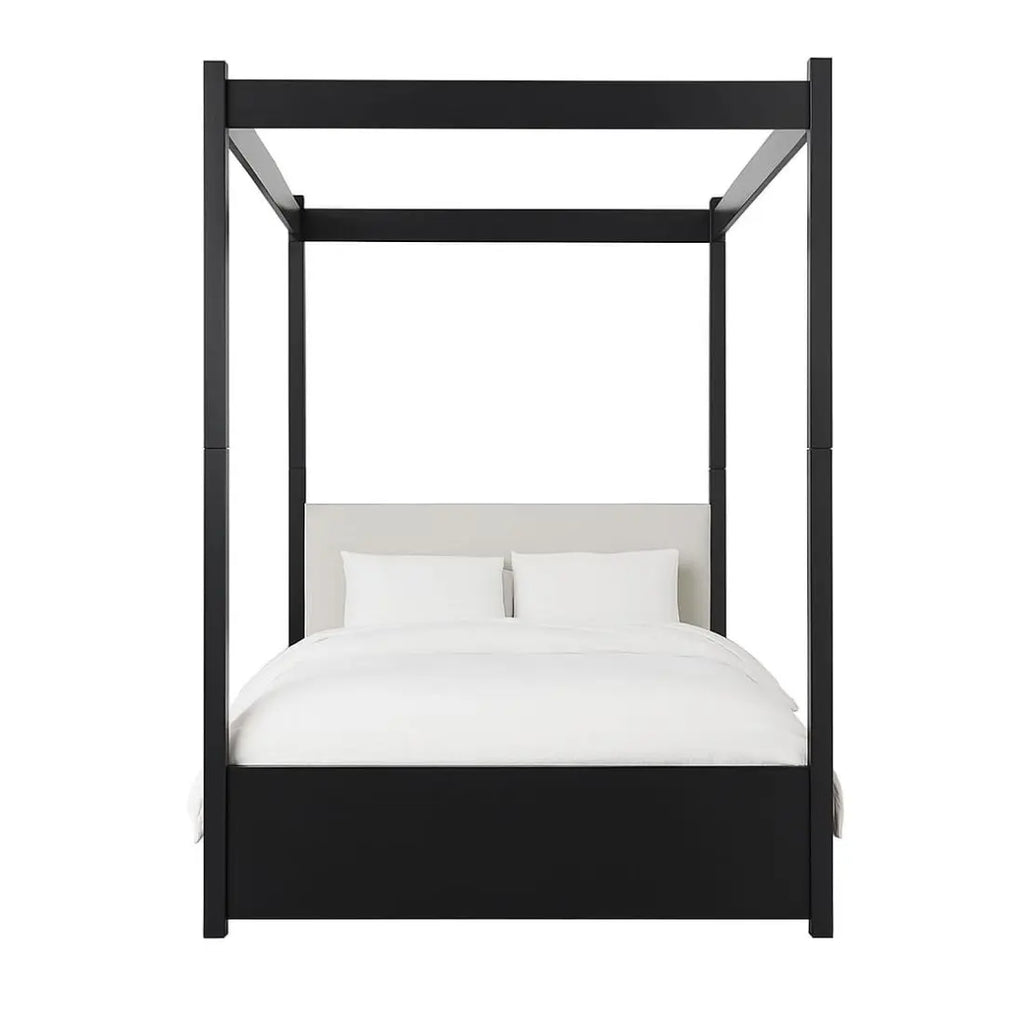 Blair Luxury Wooden Four Poster Bed -  Black