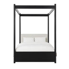 Blair Luxury Wooden Four Poster Bed -  Black