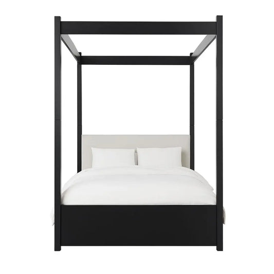 Blair Luxury Wooden Four Poster Bed -  Black