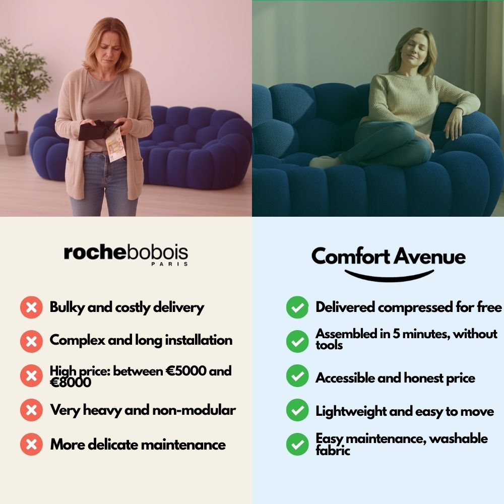 Lumo Classic: Compact 2-Seat Bubble Sofa in Vibrant Orange