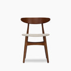 Malmros Wooden Dining Chair | Speckled Stone Sustainable Boucle & Walnut