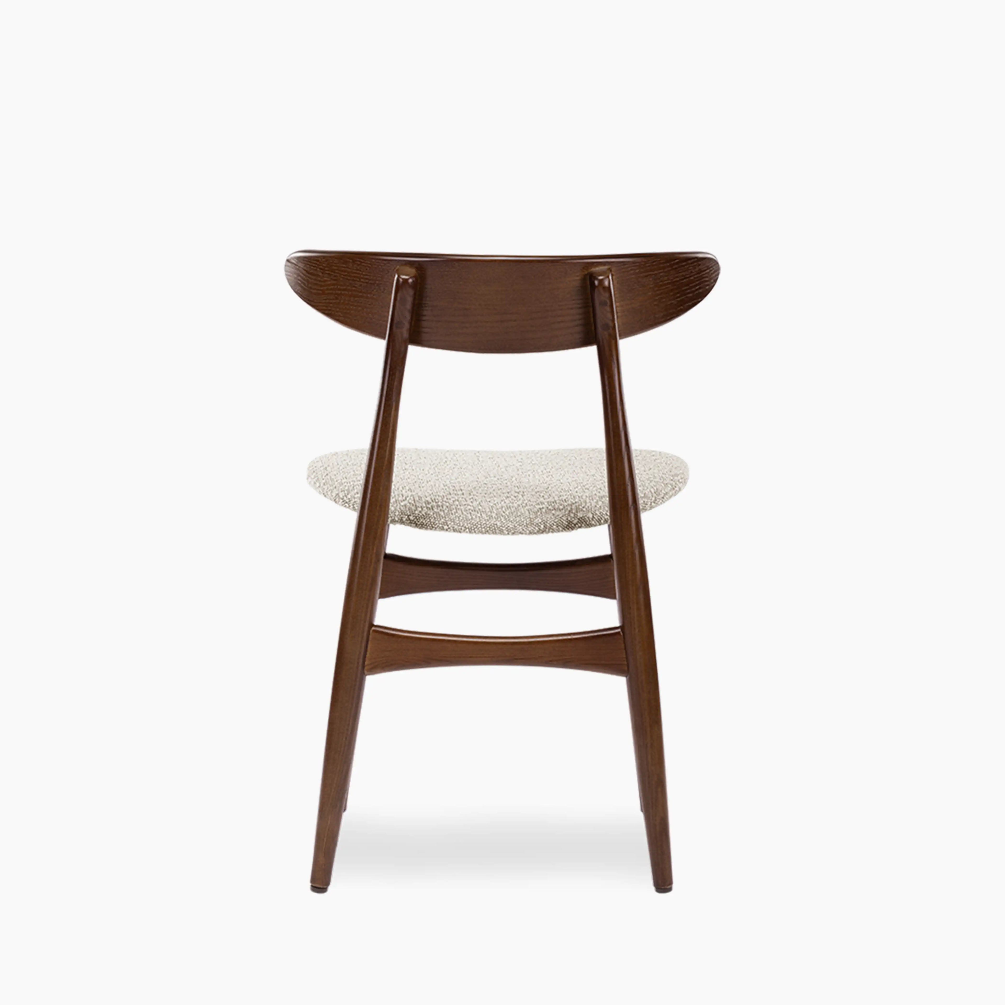 Malmros Wooden Dining Chair | Speckled Stone Sustainable Boucle & Walnut