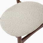 Malmros Wooden Dining Chair | Speckled Stone Sustainable Boucle & Walnut