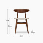 Malmros Wooden Dining Chair | Speckled Stone Sustainable Boucle & Walnut