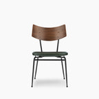 Phoenix Stackable Dining Chair | Vintage Green Faux Leather & Black