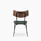 Phoenix Stackable Dining Chair | Vintage Green Faux Leather & Black