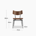 Phoenix Stackable Dining Chair | Vintage Tan Faux Leather & Black
