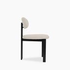 Arbor Dining Chair | Speckled Stone Sustainable Boucle & Black