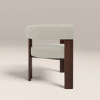 Cassius Carver Dining Chair | Speckled Stone Sustainable Boucle & Walnut
