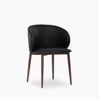 Cameron Dining Chair | Noir Black Faux Leather