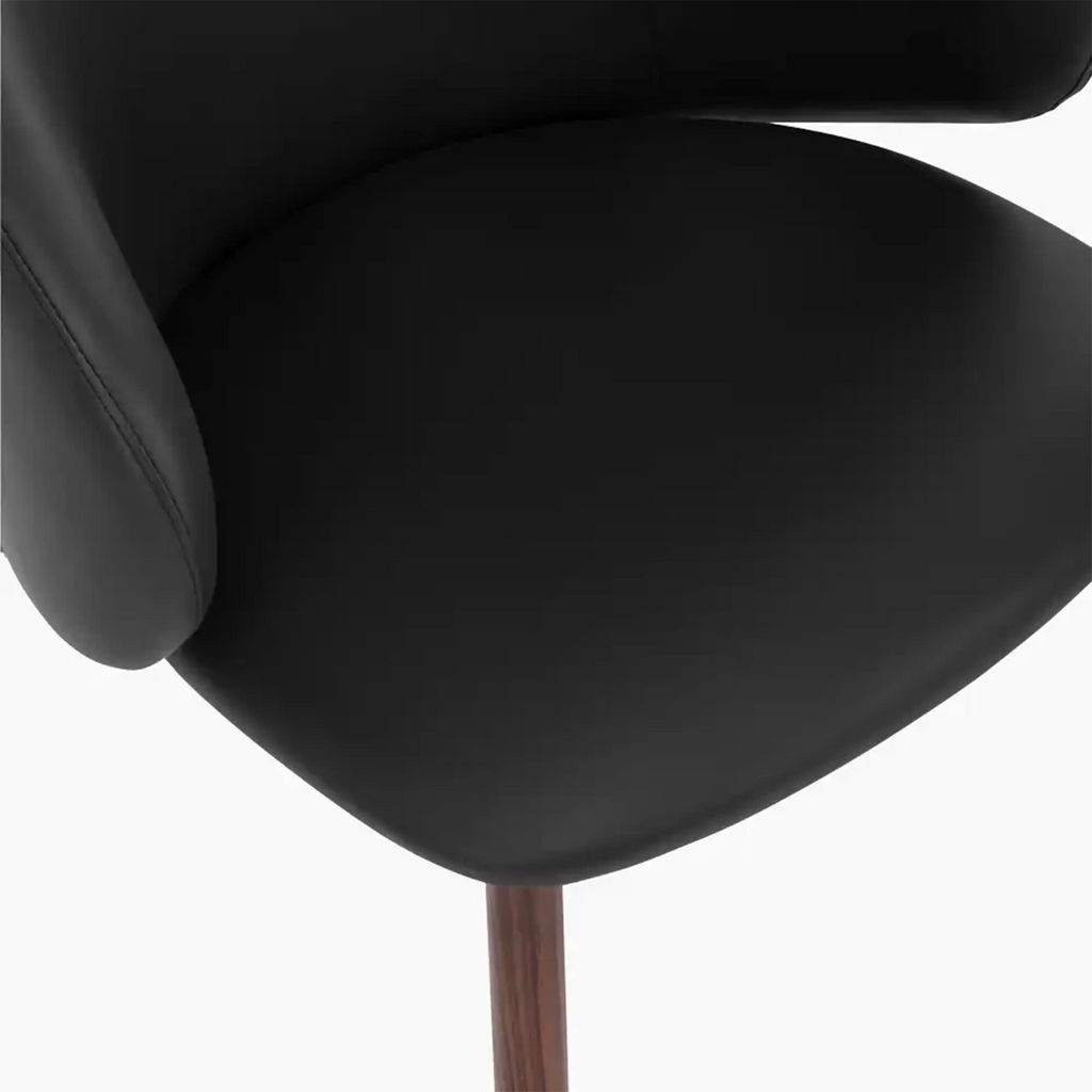 Cameron Dining Chair | Noir Black Faux Leather