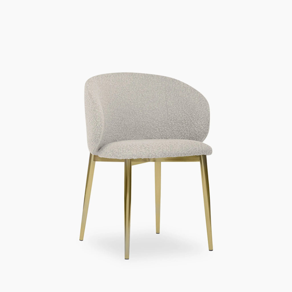 Cameron Dining Chair | Speckled Stone Sustainable Boucle