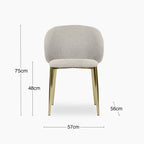 Cameron Dining Chair | Speckled Stone Sustainable Boucle