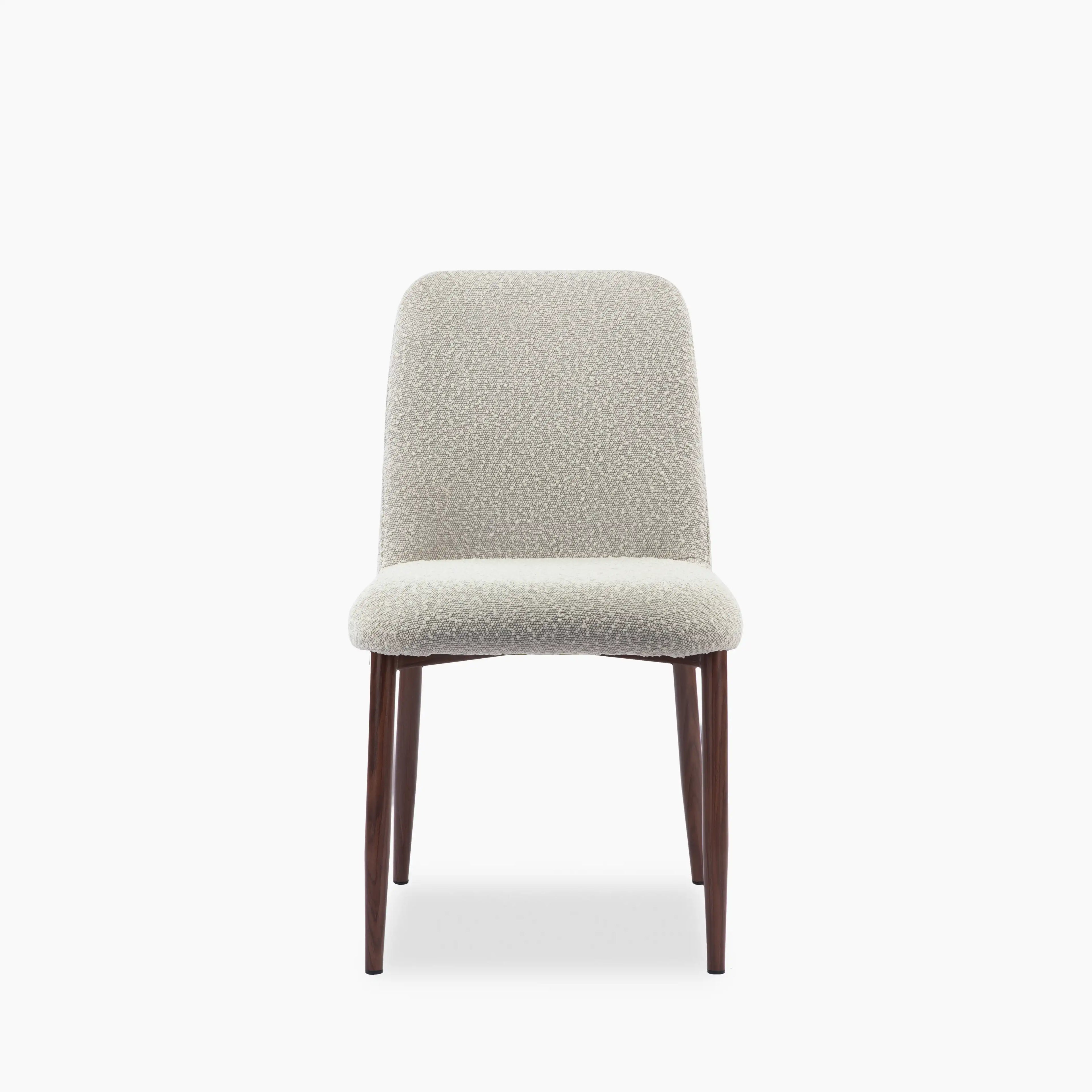 Amari Dining Chair | Speckled Stone Sustainable Boucle & Walnut