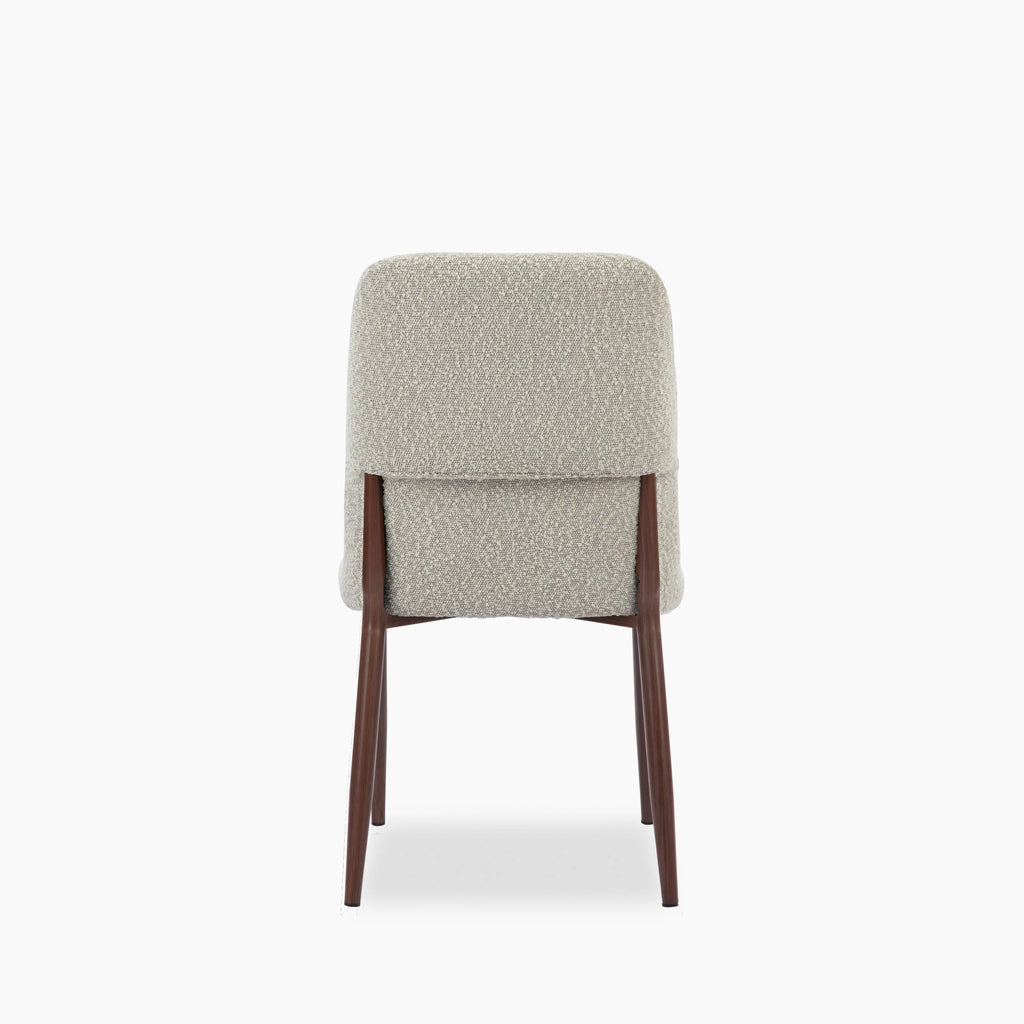 Amari Dining Chair | Speckled Stone Sustainable Boucle & Walnut