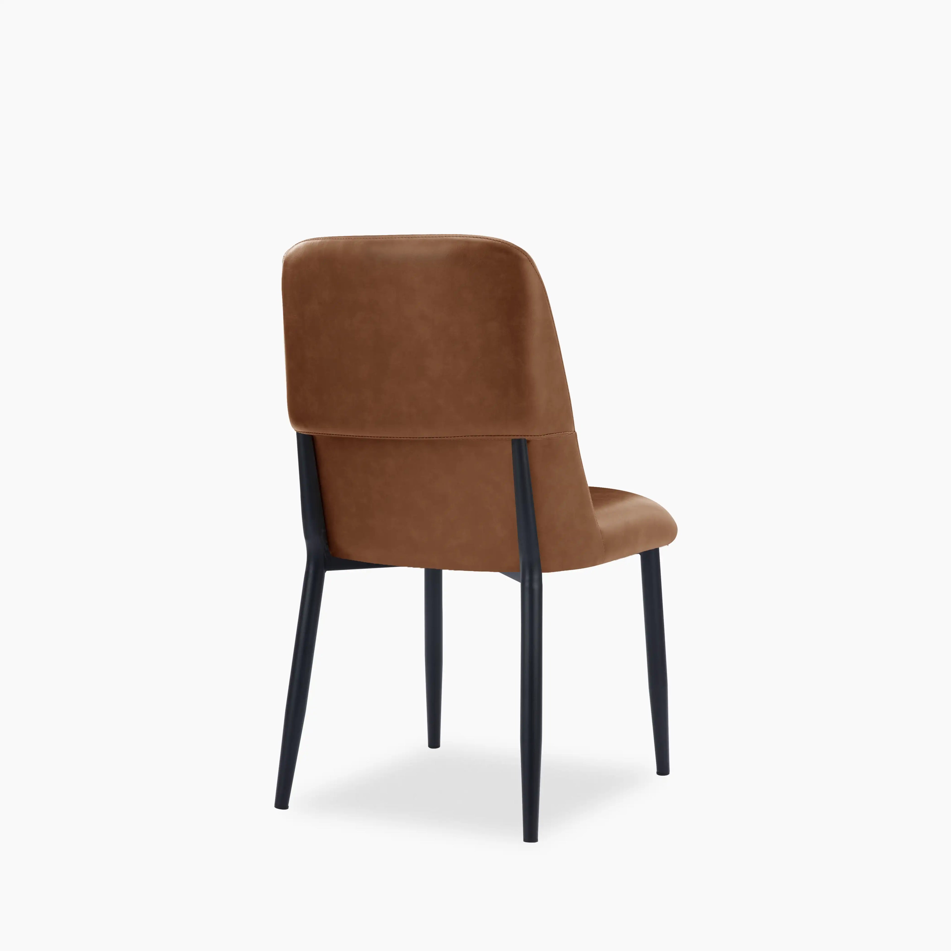 Amari Dining Chair | Vintage Tan Faux Leather & Black