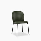 Harlow Dining Chair | Vintage Green Faux Leather & Black
